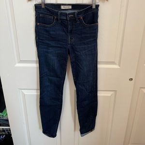 9” high waisted dark wash Madewell Jeans